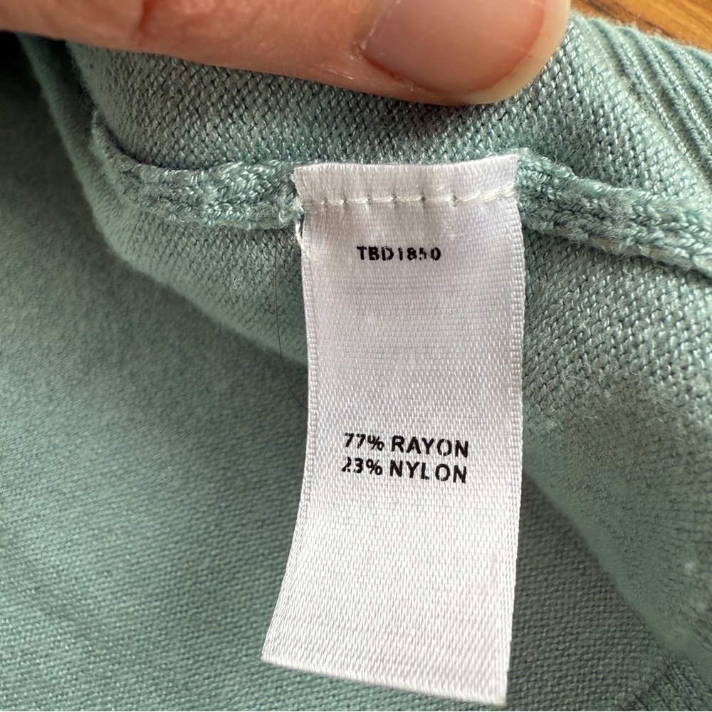 14th & Union Seafoam Green Cardigan | V-Neck | 3/4 Sleeve | Size Medium - Picture 2 of 3